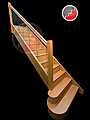 Houston Oak Glass Staircase