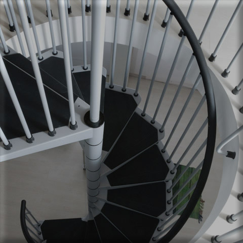 Civic spiral staircase in Grey