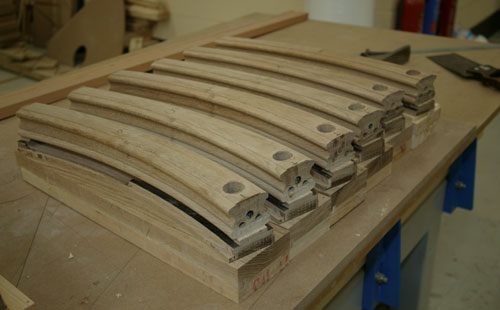 Wreath handrail sections